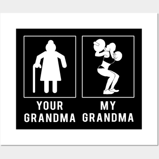 lifting your grandma my grandma tee for your grandson granddaughter Posters and Art